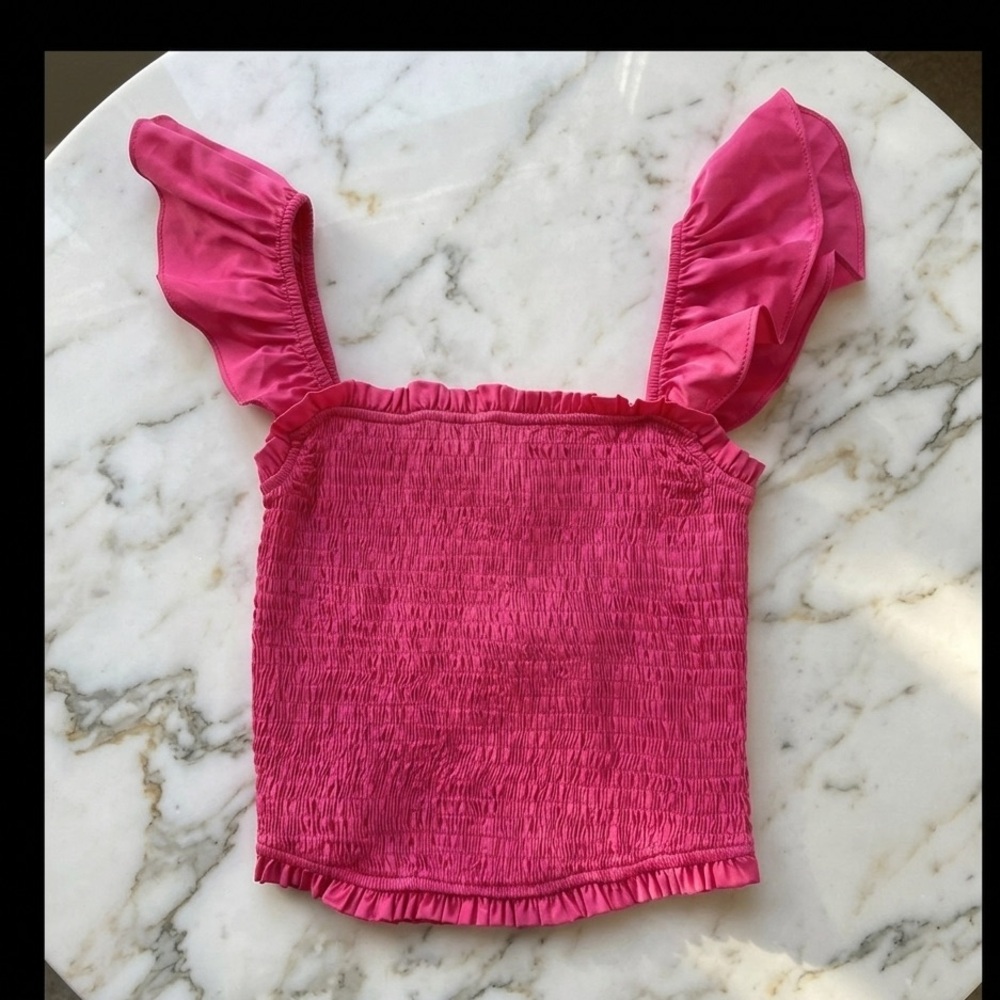 Cake For Dinner Pink Smocked Tank Top NWOT!!